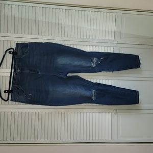 Fashion to Figure Distressed High Waist Denim Jeans Women's Plus Size 22